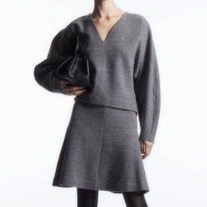 COS wool skirt for women in XS - gray